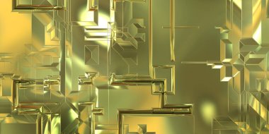 Parlak saten kaplama yüzey teknolojisi 3 boyutlu desen. Lüks yansımalı metal panel dokusu. Arkaplan, duvar kağıdı, uzay gemisi gövdesi için cilalanmış geometrik metal yansıtıcı fütüristik malzeme.