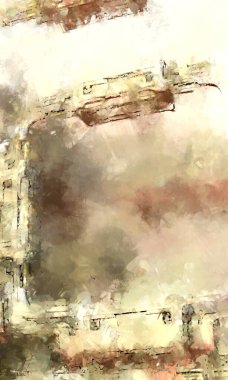 Tuval üzerinde etkileyici fırçalanmış resim. Soyut doku. 2D çizim. Geniş fırça darbeleri. Modern dijital sanat. Çağdaş fırça. Modern ifade. Popüler biçim boyanmış resim.