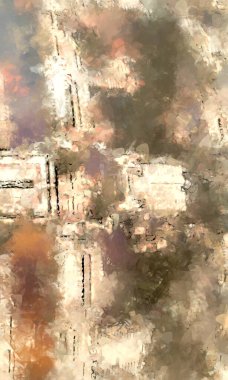 Tuval üzerinde etkileyici fırçalanmış resim. Soyut doku. 2D çizim. Geniş fırça darbeleri. Modern dijital sanat. Çağdaş fırça. Modern ifade. Popüler biçim boyanmış resim.