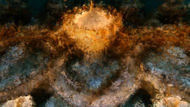 Tuval üzerinde etkileyici fırçalanmış resim. Soyut doku. 2D çizim. Geniş fırça darbeleri. Modern dijital sanat. Çağdaş fırça. Modern ifade. Popüler biçim boyanmış resim.