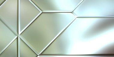 Üç boyutlu metalik panel dokusu. Renkli, parlak, soyut duvar kağıdı. Geometrik teknolojik parlak yansıtıcı arkaplan.