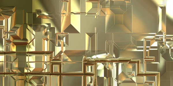 Parlak saten kaplama yüzey teknolojisi 3 boyutlu desen. Lüks yansımalı metal panel dokusu. Arkaplan, duvar kağıdı, uzay gemisi gövdesi için cilalanmış geometrik metal yansıtıcı fütüristik malzeme.