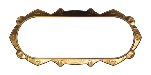 Metallic Illustratie Fantasie Frame Geïsoleerd Witte Achtergrond Perfect Voor Uitnodigingen — Stockfoto