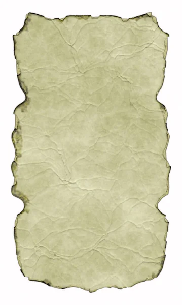 Antique Parchment Banner Burnt Curled Edges Isolated White Background Fantasy — Stock Photo, Image