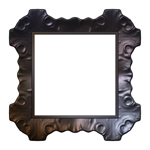 Metallic Illustratie Fantasie Frame Geïsoleerd Witte Achtergrond Perfect Voor Uitnodigingen — Stockfoto