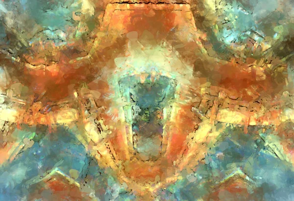 Экспрессивная Кисть Холсте Абстрактная Текстура Иллюстрация Широкие Мазки Кистью Современное — стоковое фото