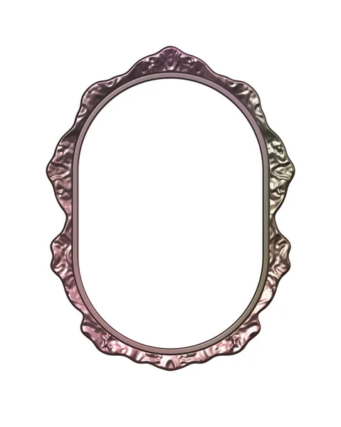 Metallic Illustratie Fantasie Frame Geïsoleerd Witte Achtergrond Perfect Voor Uitnodigingen — Stockfoto