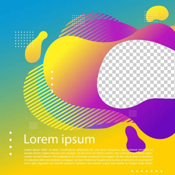 Modern Fluid Background Template Gradient Liquid Promotional Social Media Post — Stock Vector