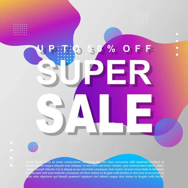 Modèle Bannière Promotionnelle Mega Sale Design Super Vente Offre Spéciale — Image vectorielle