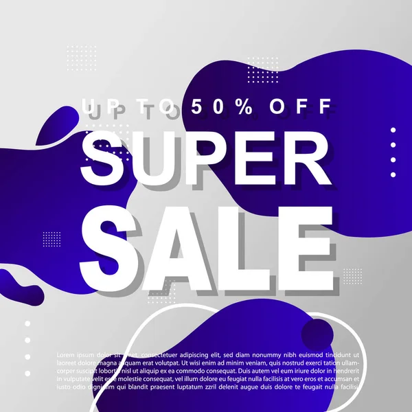 Modèle Bannière Promotionnelle Mega Sale Design Super Vente Offre Spéciale — Image vectorielle