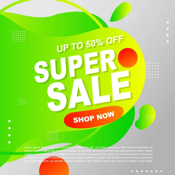 Mega Sale Promotion Banner Vorlage Design Super Verkauf Sonderangebot Promotion — Stockvektor