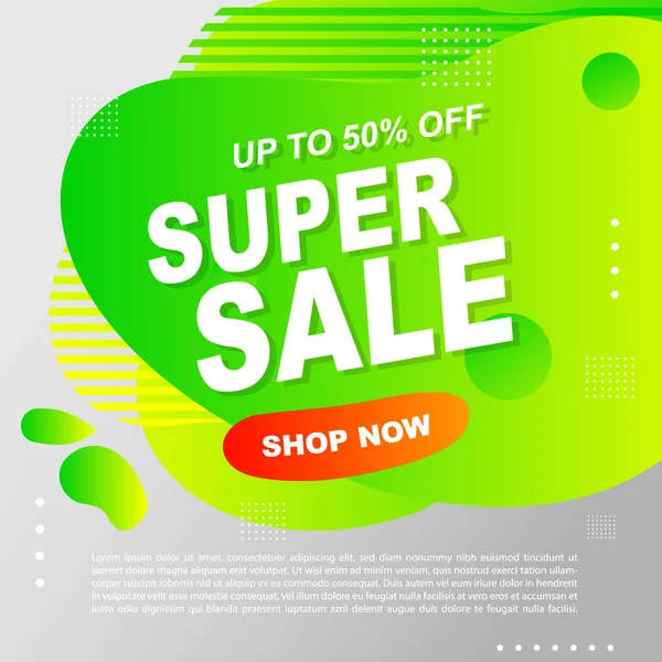 Дизайн Шаблона Рекламного Баннера Mega Sale Promotion Banner Super Sale — стоковый вектор