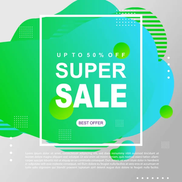 Mega Venta Promoción Plantilla Banner Diseño Super Venta Oferta Especial — Vector de stock