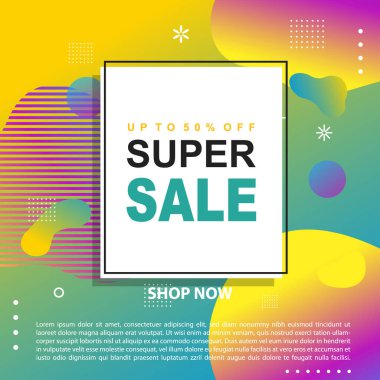 Flash Satış Destekleyici Sancak Şablonu Tasarım Özel teklif indirimli bayrak, akışkan, sıvı gradyan vektör