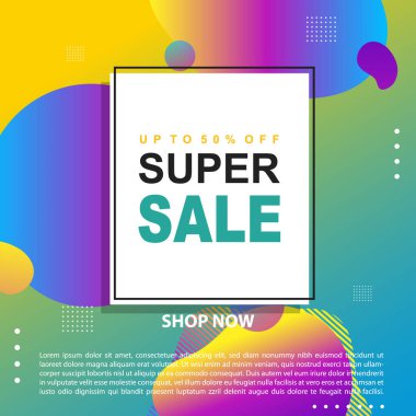 Flash Satış Destekleyici Sancak Şablonu Tasarım Özel teklif indirimli bayrak, akışkan, sıvı gradyan vektör