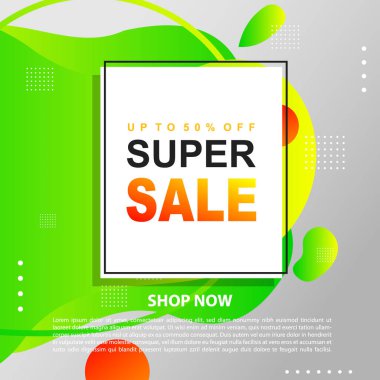 Flash Satış Destekleyici Sancak Şablonu Tasarım Özel teklif indirimli bayrak, akışkan, sıvı gradyan vektör