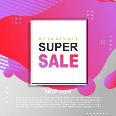 Flash Satış Destekleyici Sancak Şablonu Tasarım Özel teklif indirimli bayrak, akışkan, sıvı gradyan vektör