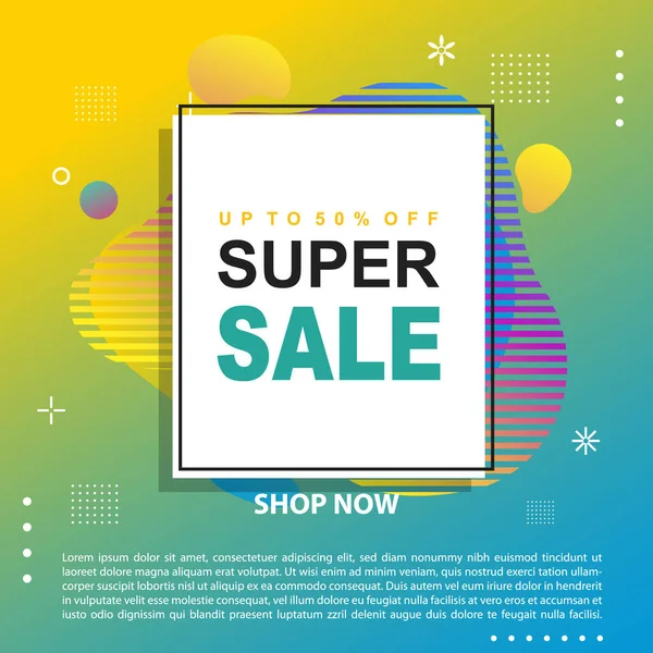 Flash Sale Promotion Banner Template Design Special Offer Promotion Discount — Stock Vector