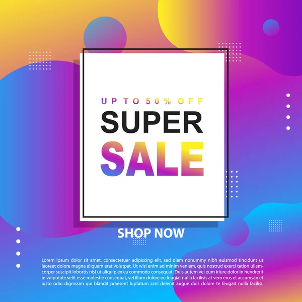 Flash Sale Promoção Banner Template Design Oferta Especial Promoção Desconto — Vetor de Stock