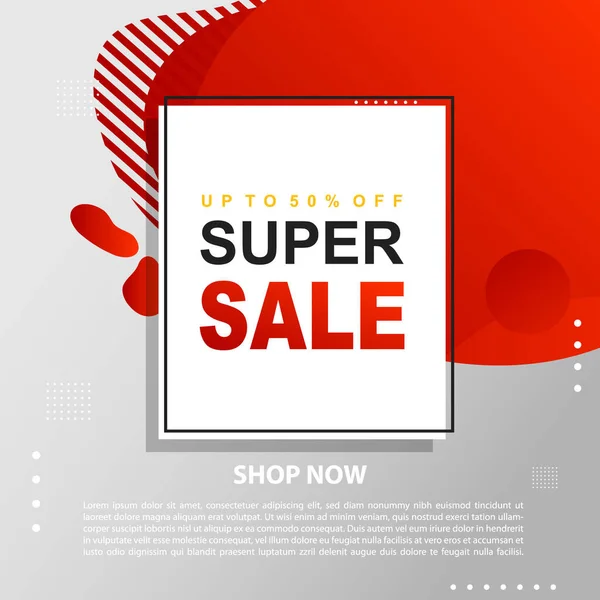 Flash Sale Promotion Banner Vorlage Design Sonderangebot Förderung Rabatt Banner — Stockvektor