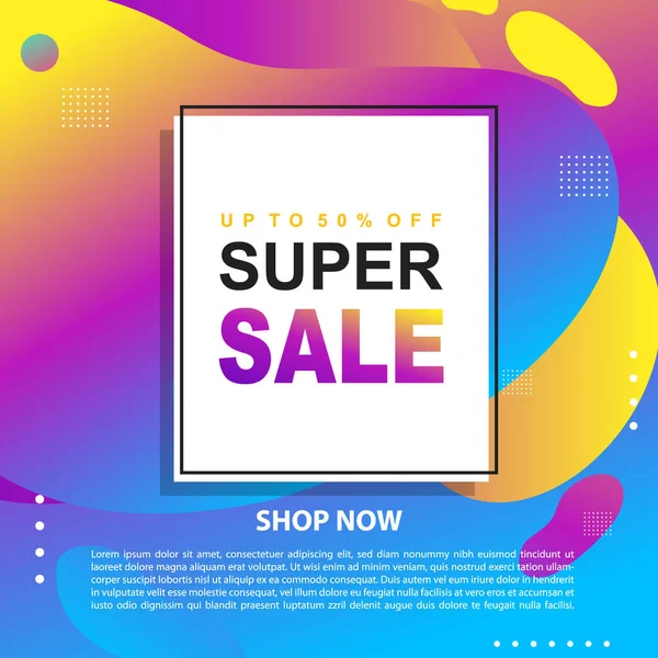 Flash Sale Promoção Banner Template Design Oferta Especial Promoção Desconto — Vetor de Stock