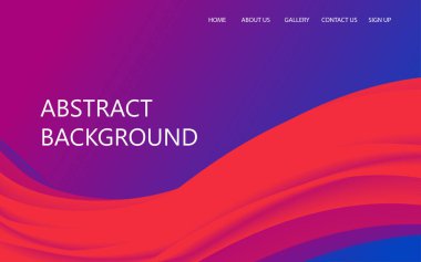 İniş sayfası şablonu - Akışkan Soyut Tasarım gradyan arkaplan - hisse vektörü EPS 10