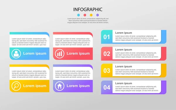 Visualisation Moderne Des Données Entreprise Organigramme Éléments Abstraits Graphique Diagramme — Image vectorielle