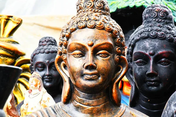 Buddha Staty Symbol För Fred Buddha Många Staty Buddhor — Stockfoto