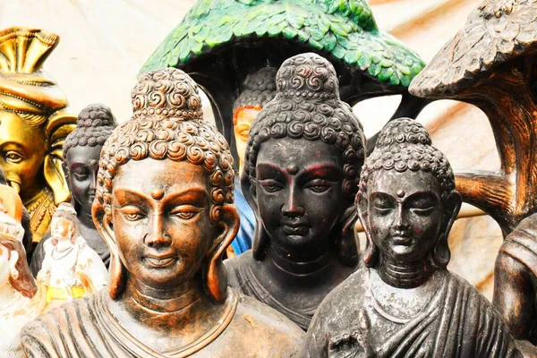 Buddha Szobor Béke Jelképe Buddha Sok Buddha Szobor — Stock Fotó