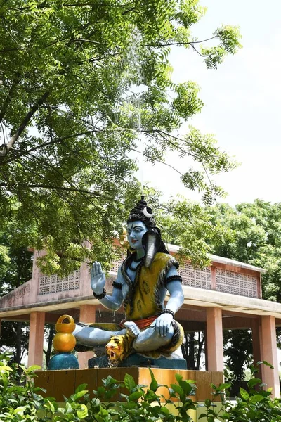 Statue Lord Shiva Background Raining — Stock Photo, Image