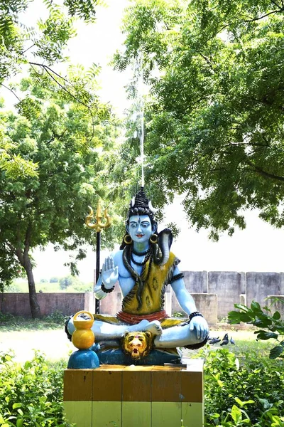 Posąg Pana Shiva Tło Pada — Zdjęcie stockowe