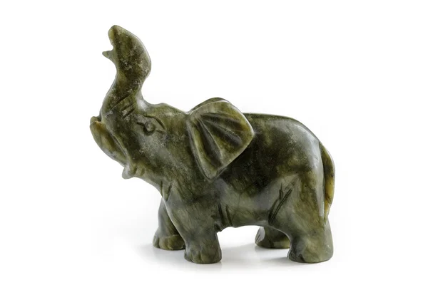 Figurines of elephants from nephrite — Stock Photo, Image