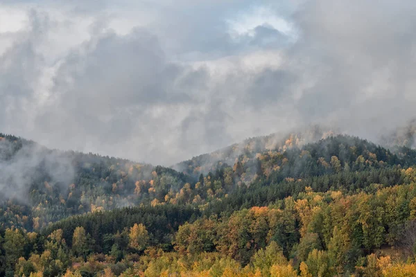 Niebla Sobre Las Montañas Del Complejo Belokurikha —  Fotos de Stock