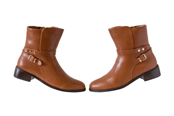 Women's brown boots — Stock Photo, Image