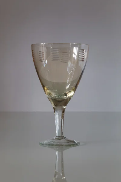 Glass wine glass on a leg — Stock Photo, Image