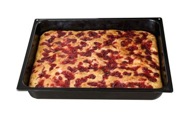 Berry pie bir tava üzerinde