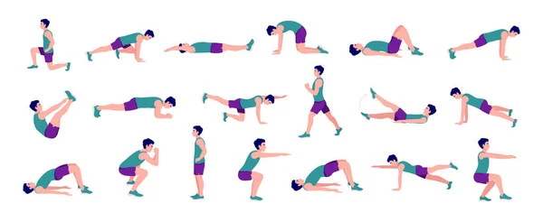 100,000 Body workout set Vector Images