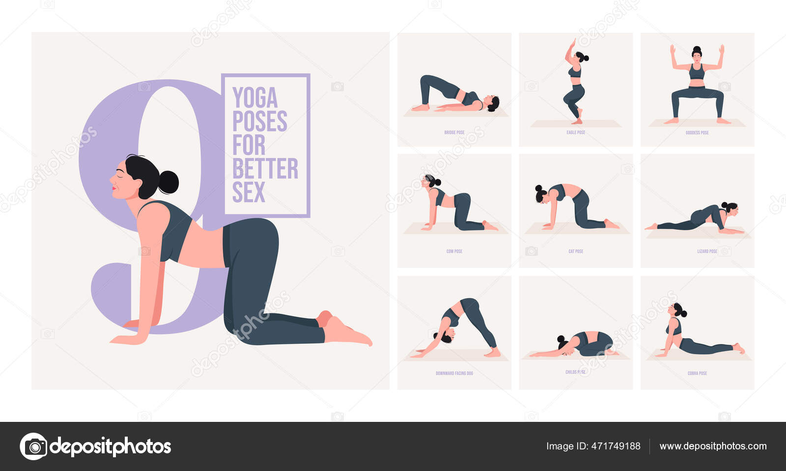 Позы Йоги Лучшего Секса Молодая Женщина Практикует Позу Йоги.