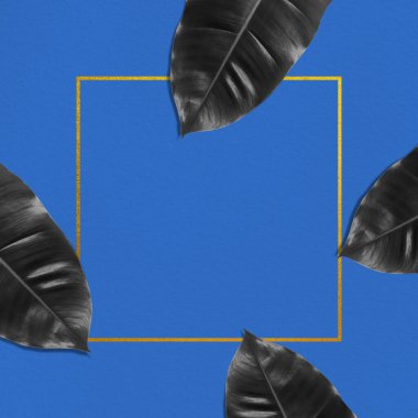 Premium Düğün Şablonu çiçek ve altın sarısı çerçeveli yapraklar. Düğün davetiyesi, teşekkür kartı, tarih kartlarını sakla. Düğün davetiyesi.