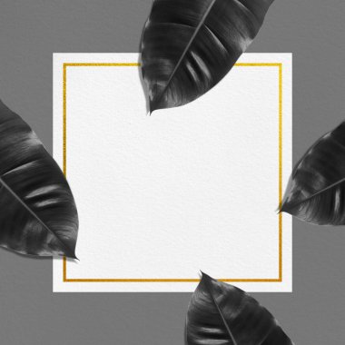 Premium Düğün Şablonu çiçek ve altın sarısı çerçeveli yapraklar. Düğün davetiyesi, teşekkür kartı, tarih kartlarını sakla. Düğün davetiyesi.