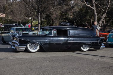 Eski okul Chevrolet Bel Air 1957