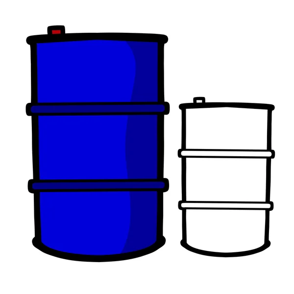 Blue Oil Barrel — Stock Vector