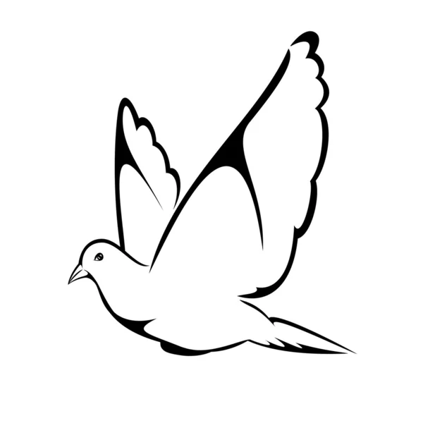 Pigeon volant — Image vectorielle