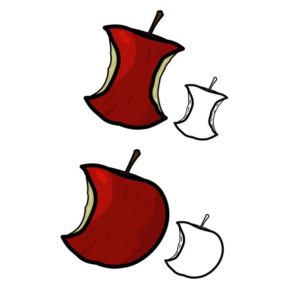 Morsure de pomme rouge — Image vectorielle