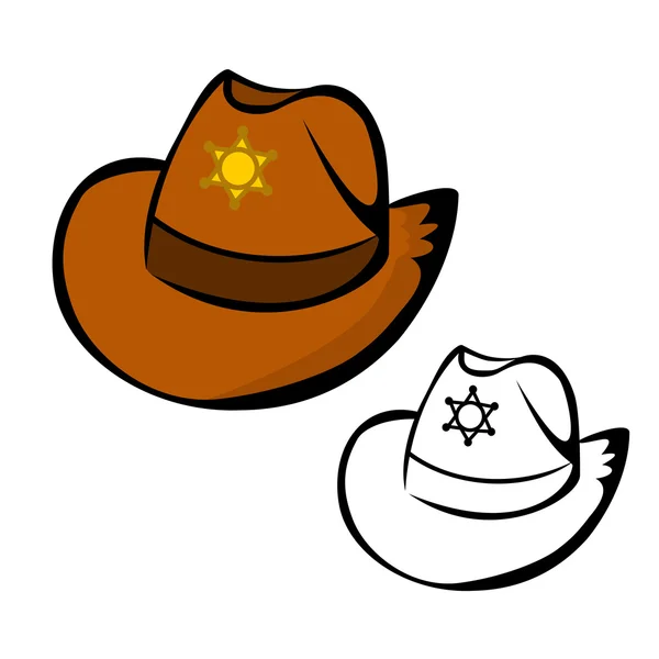 Sombrero Sheriff — Archivo Imágenes Vectoriales