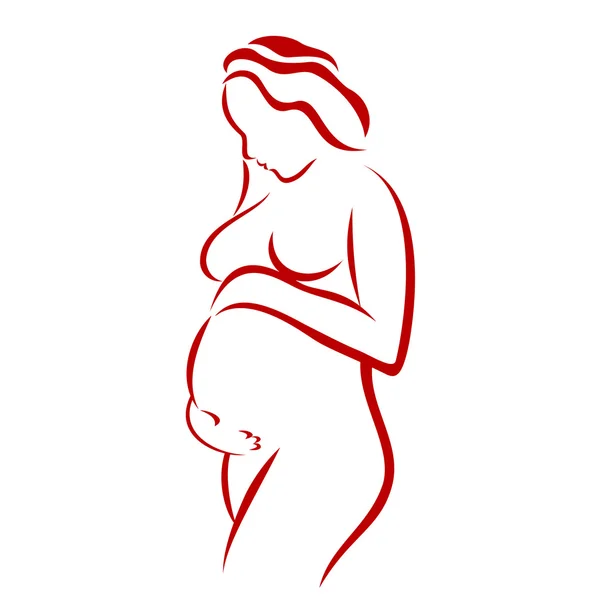 Femme enceinte — Image vectorielle