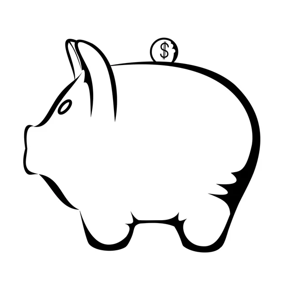 Piggy bank — Vector de stoc