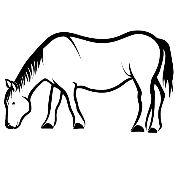 Comer cavalo — Vetor de Stock