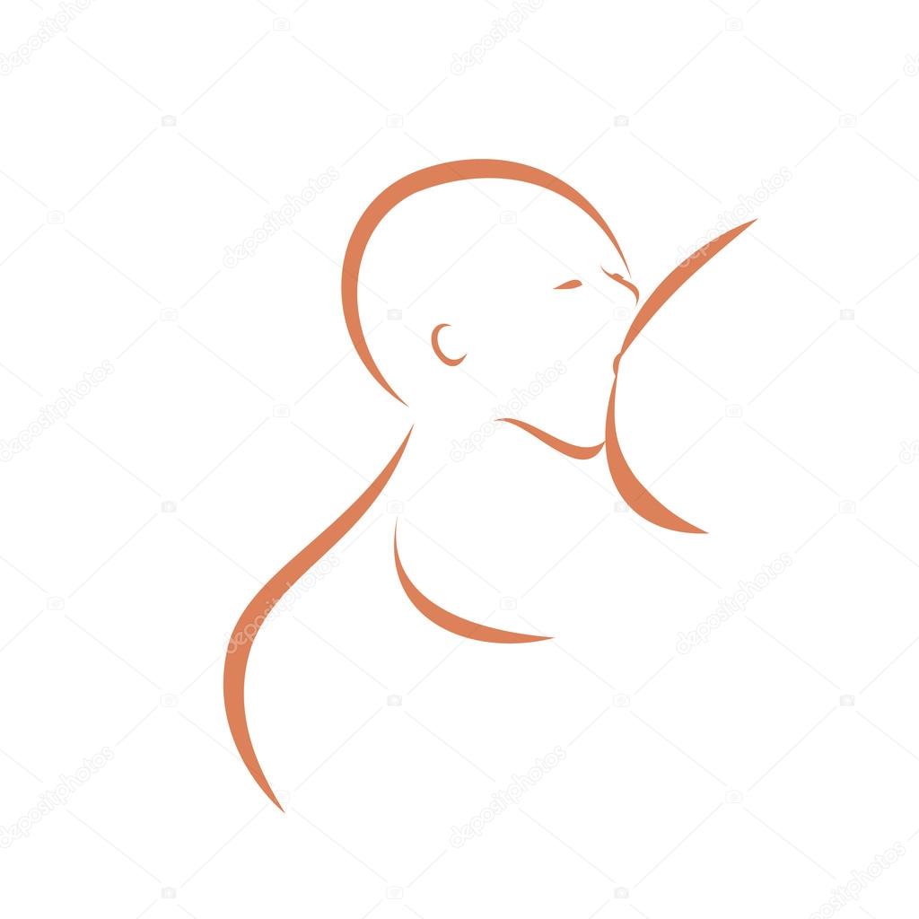 Breastfeeding woman symbol