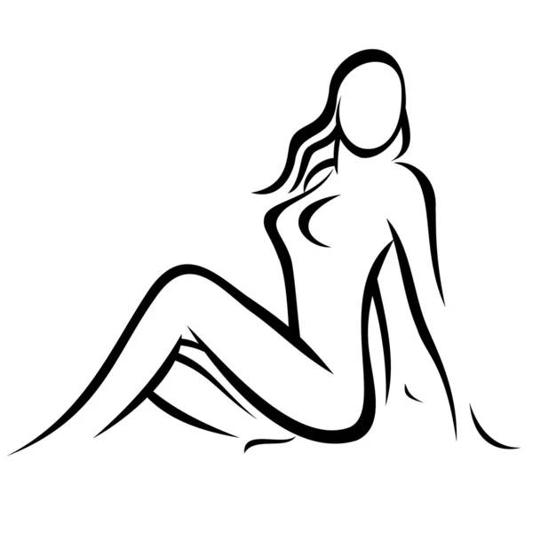 Symbole Femme Nue — Image vectorielle